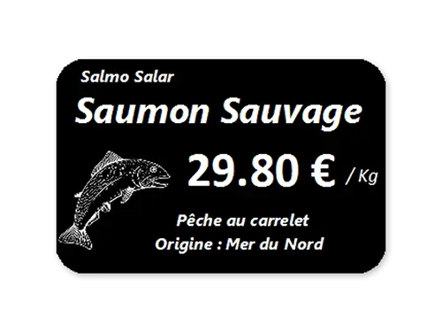Etiquette produit poissonnerie