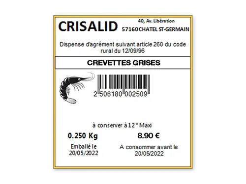 Préemballage poissonnerie